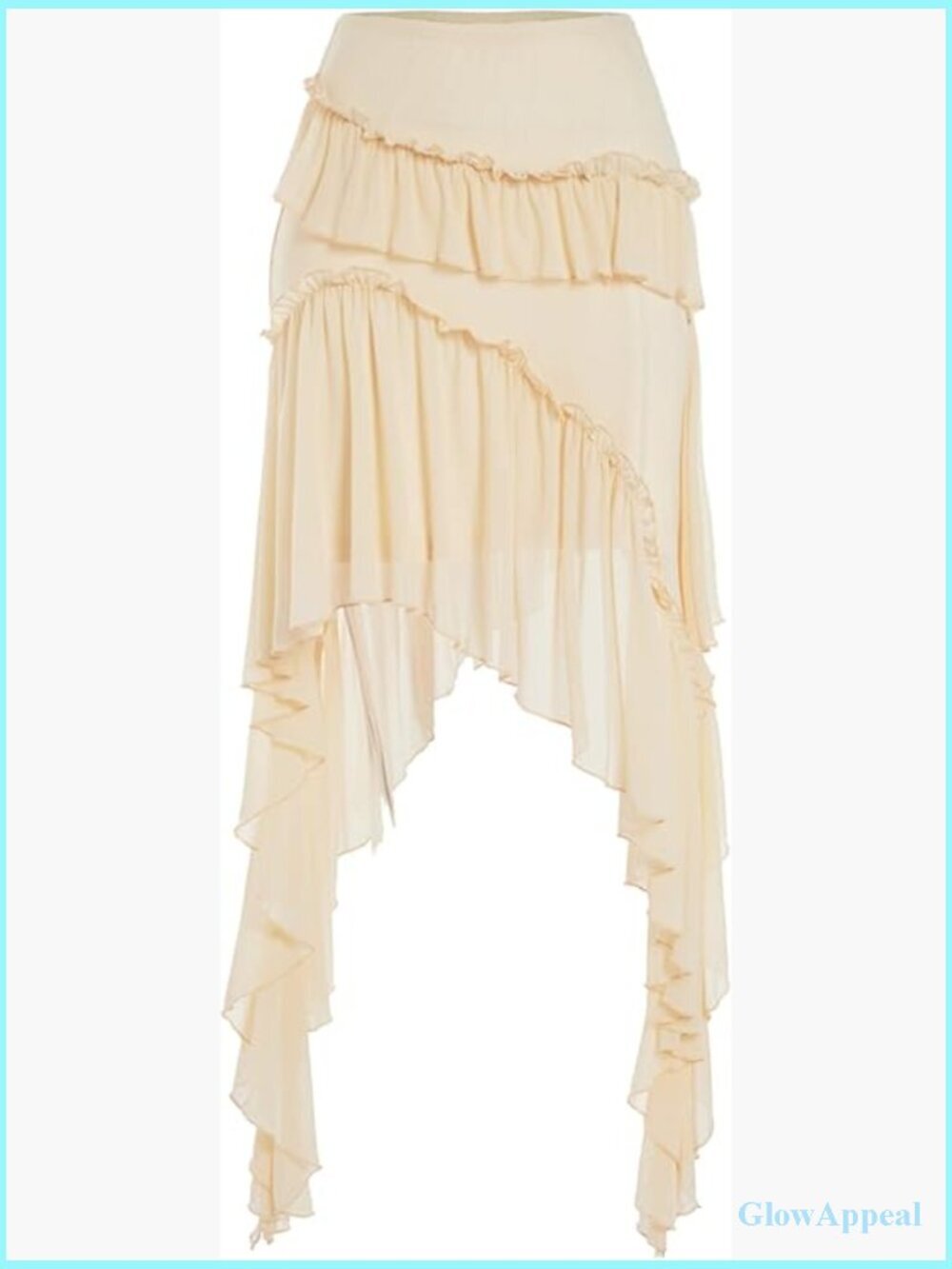 Flowy Asymmetrical Ruffle Skirt High Waist Midi Cowgirl Boho Concert Outfit